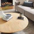 thumbnail image 6 of Modway Lippa Round 36" Wood Grain Mid-Century Modern Coffee Table in Black Natural, 6 of 7