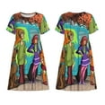 thumbnail image 5 of Sigee Scooby-Doo Ac for Women's Short Sleeve Dress Relaxed Fit Dress with Pockets, 5 of 7