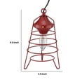 thumbnail image 5 of Benzara BM240308 Lampe de Table avec Cadre en Métal Ouvert, Rouge, 5 of 5