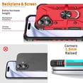 thumbnail image 3 of for iPhone 16 Case Magnetic Car Ring Holder Kickstand Military Grade Drop Protection Grip Heavy Duty Shockproof Men Women Cover for iPhone 16,Red, 3 of 8