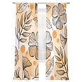 thumbnail image 7 of Orange Floral Fall Sheer Curtains 84 Inch Length 2 Panels Set, Thanksgiving Botanical Maple Leaf Voile Window Treatment Rod Pocket Curtains Sheers Drapes for Bedroom/Living Room/Kitchen 52"x84"x2, 7 of 7