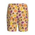 thumbnail image 2 of Lsque Acorn Autumn Fall Leaf Leaves Mens Sleep Pajama Shorts,Short Pajama Pants, Cotton Ultra-Soft Knit-4X-Large, 2 of 9