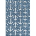 thumbnail image 3 of Unique Loom Outdoor Coastal Collection Area Rug - Ahoy (4' x 6' Rectangle Blue/Ivory), 3 of 7