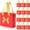 red&gold, variant on 50 Pack Small Thank You Bags with Bow Ribbon & Handles, 5.5x 2.5x4.7 Inch Red Valentines Day Bags Bags for Classroom Exchange Prizes