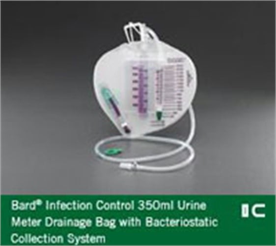2168720 Urine Meter Drain Bag IC Plus 350 mL 10 Per Case sold as Case Pt 153214A by Bard