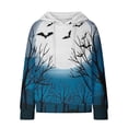 thumbnail image 4 of Waffle Hoodie for Women 2024 Fall Halloween Casual Drawstring Hooded Sweatshirts Basic Pullover Tops with Pockets,Cable Knit Hoodies, 4 of 6