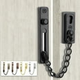 thumbnail image 2 of No punching Door Chain Latch Bolt Restrictor Guard Lock Slide Catch Security, 2 of 3