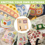 YMWVH 11 Wooden Crochet Blocking Board (1 Pack) with 20 Pins, Granny Square Crochet Project Accessory, Gift for Crocheters