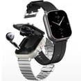 thumbnail image 3 of Cateissary Reloj inteligente para hombres con música Bluetooth y auriculares, deportiva, reloj deportivo Relojes inteligentes negro tira de acero, 3 of 6