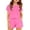 00-Hot Pink331, variant on Girls Casual Outfits Solid Basic Short Sleeve T-Shirt Shorts Set for Kids