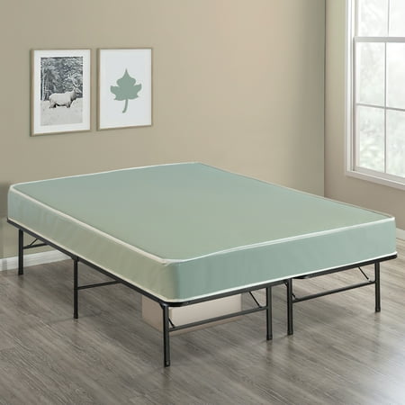 Continental Sleep Sunset 8" Tight Top Hybrid Mattress & 14” Metal Platform Bed, King.