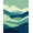 Green, Pattern 2, variant on ODIKA 4' x 6' Machine Washable Non-Slip Area Rug, Minimalist hill High Traffic Rug, Green, 370131