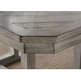 thumbnail image 3 of Rustic Style Gray Solidwood Dining Table w Trestle Base 6x Side Chairs Ladder Back 7pc Dining Set, 3 of 10