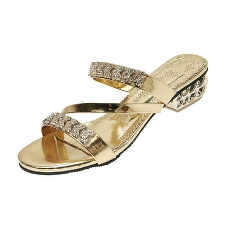 

Qufokar Leopard Flip Flops for Women Womens Espadrille Sandals Size 5 Sandals for Women Ladies Heel High Heel Fish Mouth Casual Bohemian Beach Shoes Rhinestone Slippers