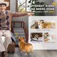 thumbnail image 3 of Brown Wooden Dog Ramp for Large & Senior Dogs - 49" Non-Slip Couch/Bed Helper with Removable Guardrails - Pet Furniture Access, 3 of 7
