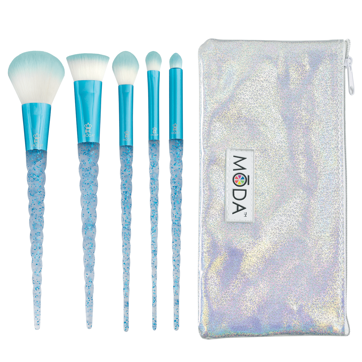 Moda 6pc Frozen Flight Makeup Brush Kit - Teal Makeup Brushes Moda 6pc Frozen Flight Makeup Brush Kit - Teal Makeup Brushes