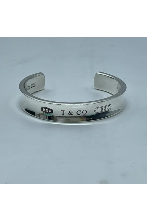 Pre-Owned Tiffany & Co. 1837 Narrow Cuff 925 Silver Bangle