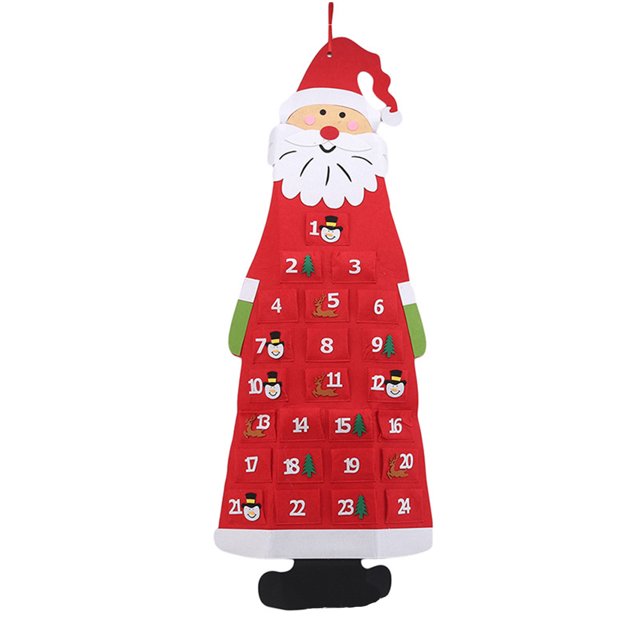 leyfeng Adornos de árbol de Navidad de fieltro DIY de 44 pulgadas, decoración de Navidad desmontable para niños de fiesta en la pared del hogar