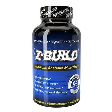 Z-BUILD--OVERNIGHT ANABOLIC MUSCLE BUILDER--60 Capsules: Scientifically designed to promote deeper sleep while maximizing both anabolic muscle support through increased testosterone levels, reduced