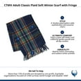 thumbnail image 4 of CTM Adult Classic Plaid Soft Winter Scarf with Fringe, 4 of 4