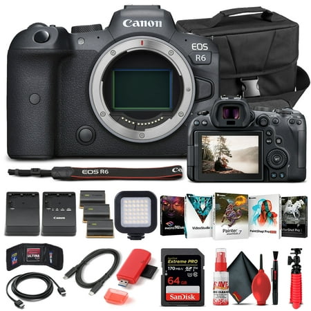 Canon EOS R6 Mirrorless Camera Body Only 4082C002 - Advanced Bundle