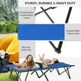 thumbnail image 4 of Outsunny 76" Two Person Folding Camping Cot with Carrying Bag, Blue, 4 of 10