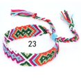 thumbnail image 1 of Pulsera tejida estilo arcoíris hecha a mano Pulsera de la amistad de la suerte, 1 of 6