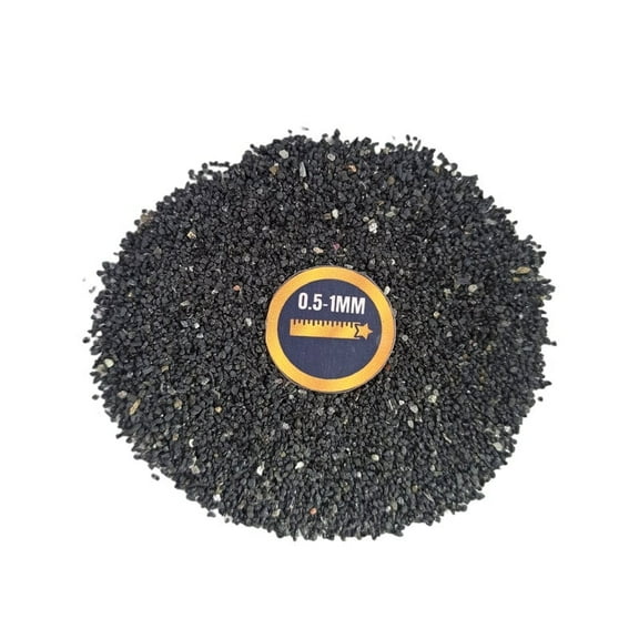 Gradelygems Black Tourmaline Crushed Sand Powder 0.5-1mm | 2 Ounce Pack | Great for Crafting, Healing, and Décor