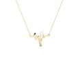 thumbnail image 3 of aaXia 14K Yellow Gold 1/8ct. TDW Diamond Heartbeat Necklace, 3 of 4