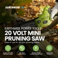 thumbnail image 2 of Earthwise Power Tools 20 Volt 5 Inch Mini Pruning Saw with Battery Power Source, 2 of 12