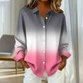 thumbnail image 4 of ylioge Long Sleeve Shirts for Women Plus Size S-5X Button-Down Blouses Tops Womens Trendy Gradient Printed Loose Lapel Going-Out Beach Tshirts Shirt, 4 of 6