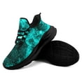 thumbnail image 4 of Coolcustomize Men's Teal & Cosmic Galaxy Sneakers with -Absorbing Midsole Suspension, Lightweight Breathable Sneakers Suitable for Casual Wear, Running, Womens Street Style Trainer (Teal Space Print), 4 of 9