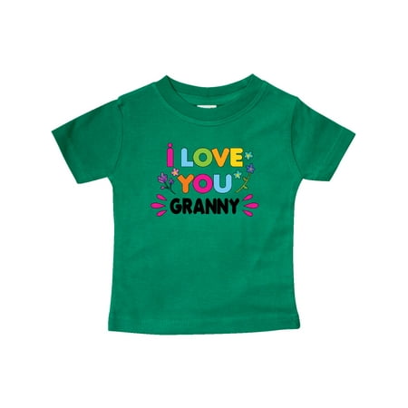 

Inktastic I Love You Granny with Flowers Gift Baby Girl T-Shirt