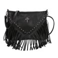 thumbnail image 1 of Bolso Pequeño Vintage Con Tachuelas Y Borlas Hombro para Mujer PU Fiesta, 1 of 9