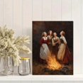 thumbnail image 2 of Vintage Girls Campfire Canvas Print, Wall Decor for Living Room Bedroom Dining Room Study Office Home Interior, 2 of 8