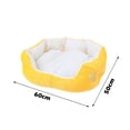 thumbnail image 3 of SugarBloom Washable Dog Bed Sofa Style, Plush Warm Soft Pet Bed for Medium Large Dogs, Non-Slip Bottom Litter Sleeping Bed with Removable Cover,Yellow, 3 of 3