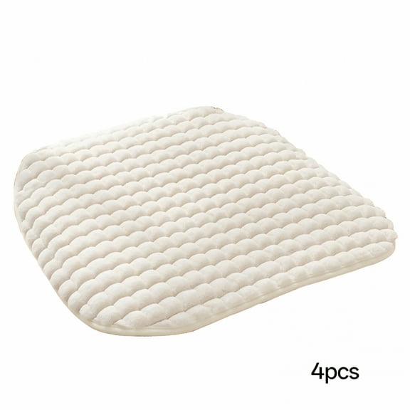 AUQ 4 Pack Chair Cushions for Dining Chairs Chair Pads Cushion for Kitchen Office Tufted Square Seat Cushion with Ties（18.5X17.71X0.78In）