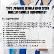 A2ZSCILAB- 13 Pc Lab Micro Spatula Scoop Spoon Tweezers Sampler Instrument Kit, Stainless Steel - Science Lab Supplies