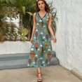 thumbnail image 3 of Hot Air Balloon Pattern Sky Dress Fashion Boho Beach Long Dresses Female Party Printed Maxi Dress, 3 of 9