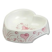 Doskocil Hearts & Swirls Cat Dish 23230