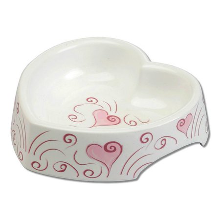 Doskocil Hearts & Swirls Cat Dish 23230