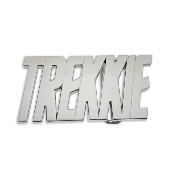 Trekkie Text Star Trek Fan Belt Buckle Silver Chrome Metal Finished Original Officially Licensed Product New Men Women
