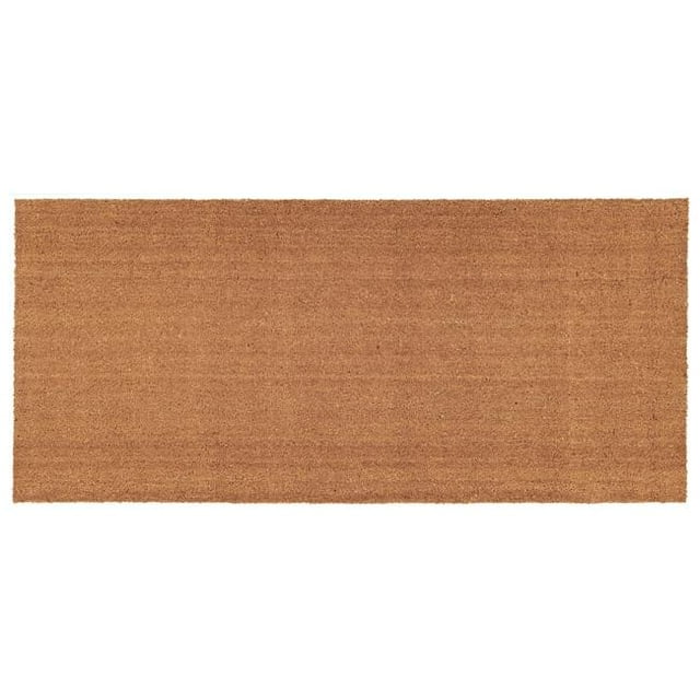 Paillasson Rectangulaire 24 x 48 Po en Fibre de Coco Naturelle avec Support en Vinyle