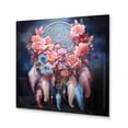 thumbnail image 2 of Designart "Dreamy Pastels Pink Dream Catcher I" Landscapes Metal Art Print, 2 of 5