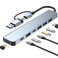 thumbnail image 1 of Adaptador Multipuerto USB C 3.0 Lostrain para MacBook Air Pro iPad Lenovo Huawei Surface Blanco Port, 1 of 8
