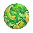 thumbnail image 2 of XMXY Acid Green Marble Texture Spare Tire Cover, Universal Waterproof Cover for Jeep RV Tire Wheel Protection, 16 inch, 2 of 8