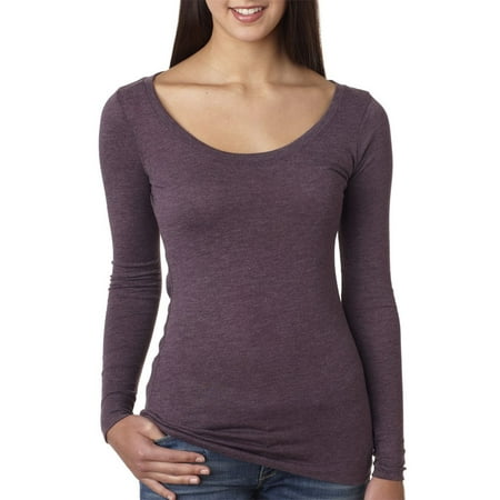Nothing Premium T-shirt - Women's Tri-Blend Long-Sleeve Scoopneck T-Shirt