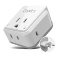 thumbnail image 1 of Adaptador de enchufe europeo Ceptics con USB-C 30W PD y QC 3.0-2, 1 of 7