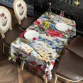 thumbnail image 3 of Pioneer Flower Floral Print Pattern Rectangle Tablecloth 60"x102",Waterproof Polyester Rectangle Table Cloth, Wipeable Spillproof Polyester Tablecloth for Dining, Camping, Indoor and Outdoor, 3 of 6