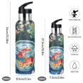 thumbnail image 2 of Yayeee 20oz Insulated Water Bottle Double Wall Stainless Steel with Flip Straw Lid, Red Goldfish, 2 of 7